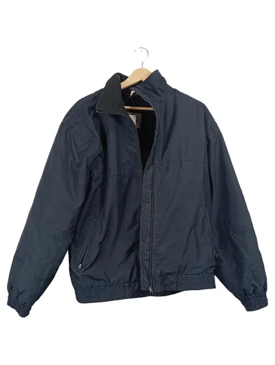Sergio Grasso Herren Winterjacke Gr. 50/L Blau Pferde-Logo Stickerei