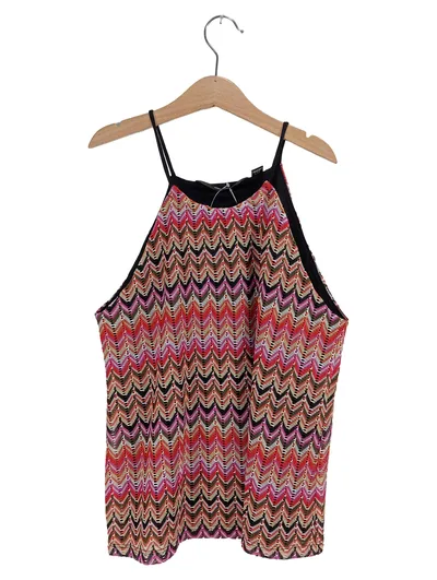 VERO MODA Damen Stricktop Gr. S Zickzack Muster Mehrfarbig Boho