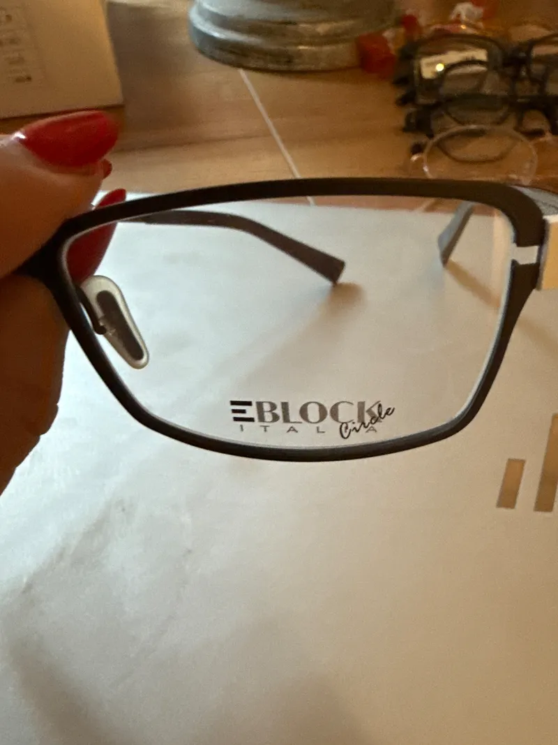 EBlock Circle Brille Herren Brillengestell Metall Braun 14.5 cm 2