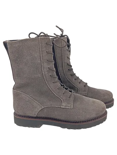 Sansibar Damen Stiefelette Gr. 38 Grau Casual Schnürstiefel