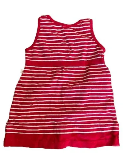 Liegelind Kleid Mädchen Gr. 74 Rot Weiß gestreift Baumwolle Freizeitkleid
