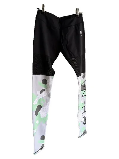 Body Engineers Athena Damen Sport Leggings Camouflage Logo Print Schwarz S