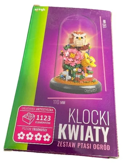 ARTYK Bausteine Blumen Klötze Set Vogelgarten Mehrfarbig Kinder Kunststoff