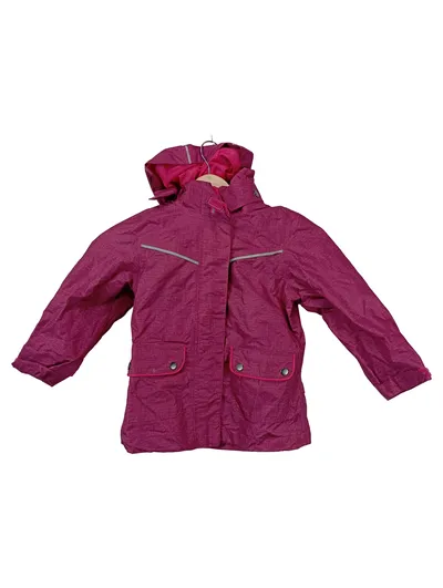 Tchibo TCM Kinder Regenjacke Mädchen Gr. 110/116 Pink Kapuze Outdoor