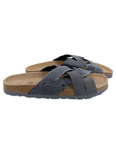 Natural Walk Pantoletten Damen 41 Blau Casual Sandalen Sommer