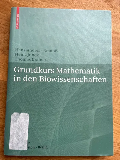 Biologie Fachbuch: Mathematik für Biowissenschaften - Braunß, Junek, Krainer