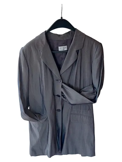 Cartoon Damen Blazer Gr. 38 Grau Klassisch Business Jacke