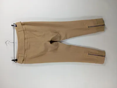 Seductive Damen Stoffhose Beige Gr. 38 W29 M Elegant mit Gürtel