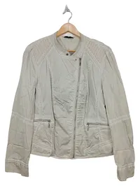Gerry Weber Steppjacke Damen Beige Baumwolle Reißverschluss Gr. 44 1