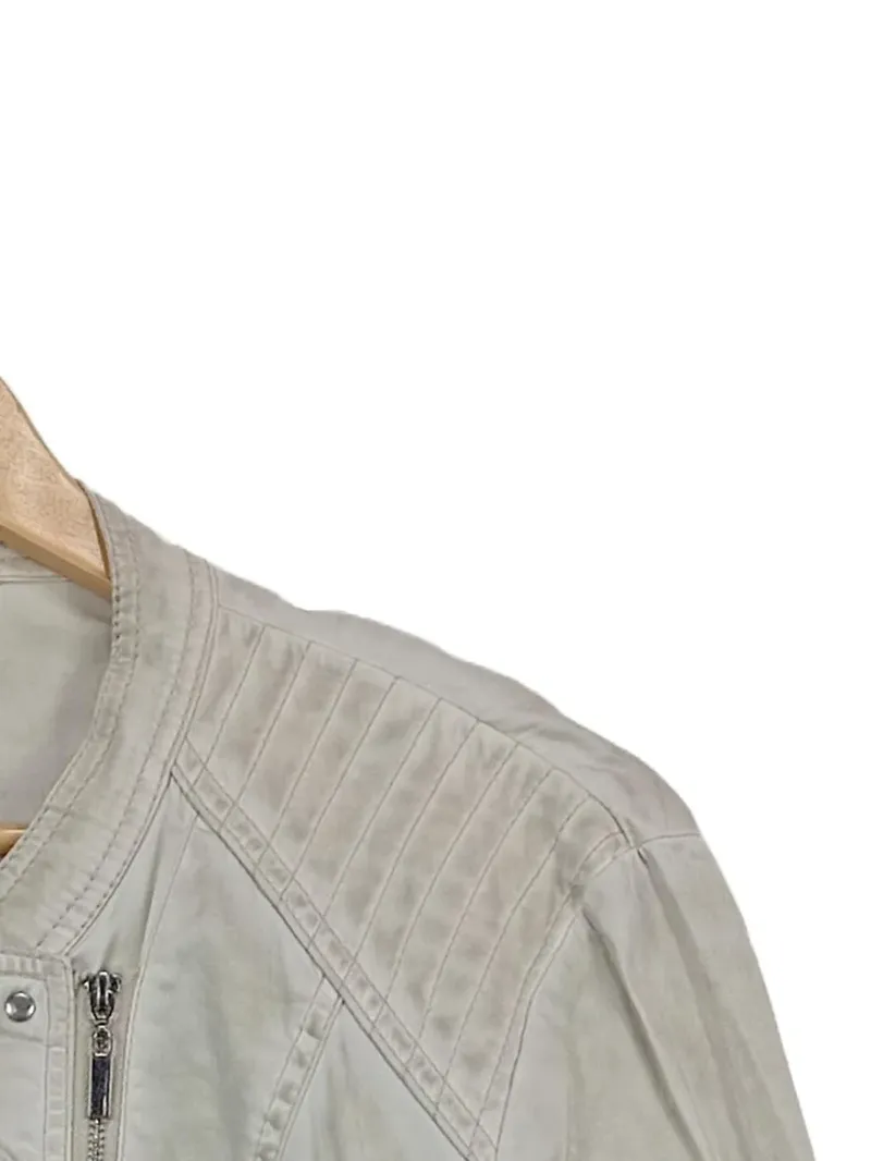 Gerry Weber Steppjacke Damen Beige Baumwolle Reißverschluss Gr. 44 2