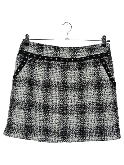 TREND BY CAPTAIN TORTUE Damen Minirock Gr. 40 kariert Tweed Nieten modern