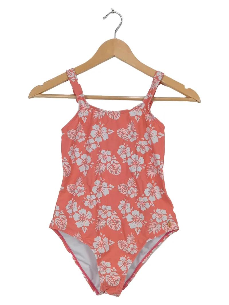 Beach Mountain Badeanzug Mädchen Gr. 164 Rosa Blumenmuster Hibiskus 1