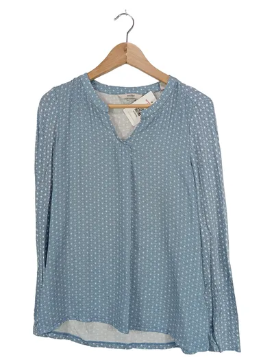 Tchibo Limited Damen Langarmshirt Gr. 36/38 Blau Geometrisch Viskose