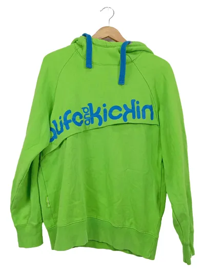 Alife and Kickin Kapuzenpullover Herren Grün M Logo Hoodie