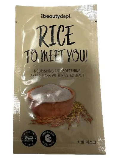 the beautydept. Rice Sheet Mask Damen 20ml Reis Pflege-Maske