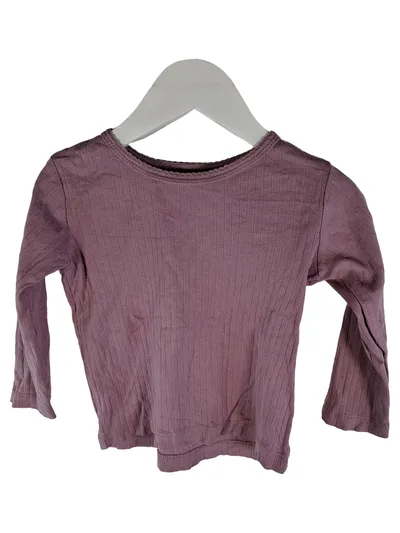 ALANA Langarmshirt Gr. 92 Lila Rippstrick Baumwolle Mädchen Basic