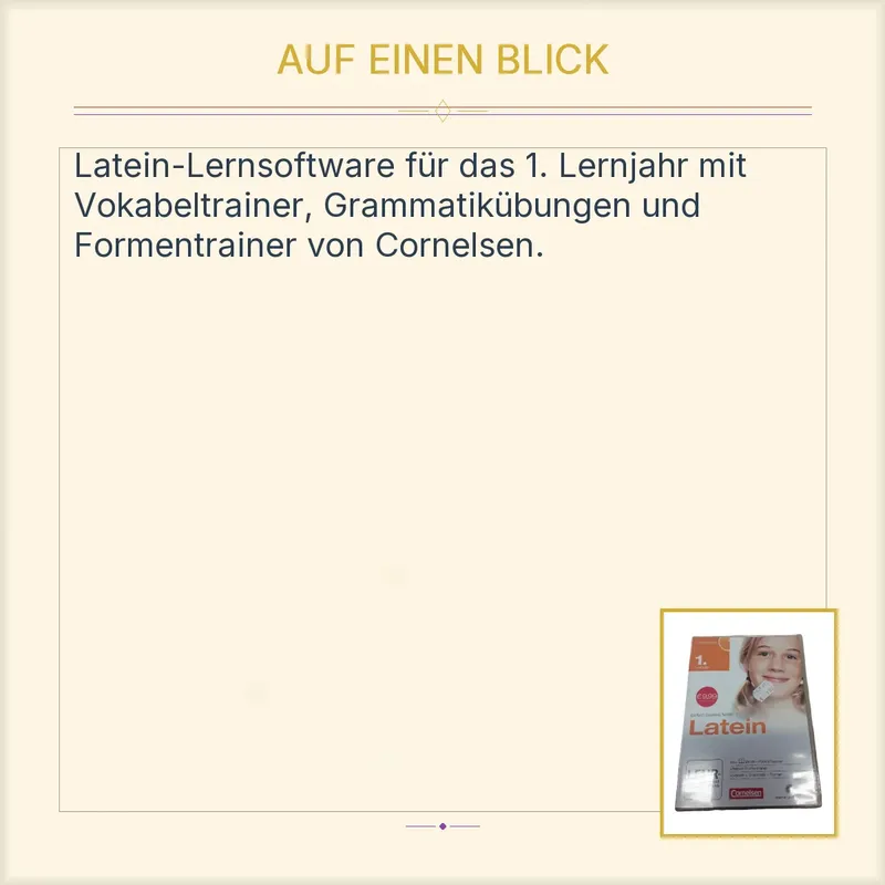 Cornelsen Lernvitamin Latein 1. Lernjahr Lernsoftware CD-ROM Vokabeln Grammatik 2