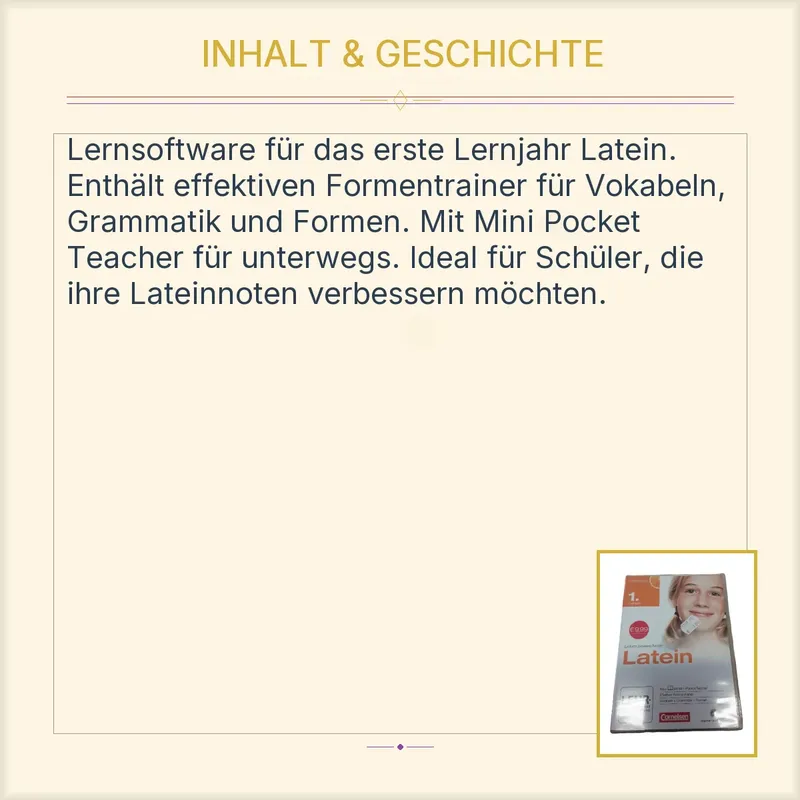 Cornelsen Lernvitamin Latein 1. Lernjahr Lernsoftware CD-ROM Vokabeln Grammatik 3