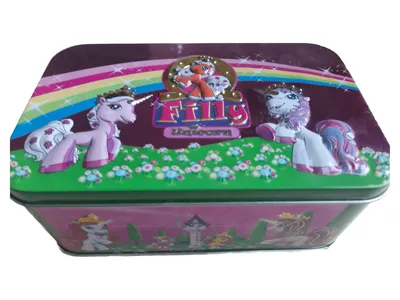 Filly Unicorn Dose Mehrfarbig Kinder Spielzeug Aufbewahrungsbox Metall