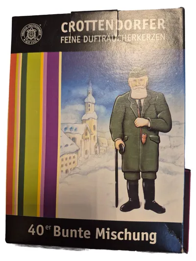 Crottendorfer Räucherkerzen 40er Bunte Mischung Dufträucherkerzen Erzgebirge