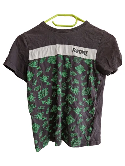 Fortnite T-Shirt Herren Gr. M Schwarz Weiß Logo Print Gaming Merch Baumwolle