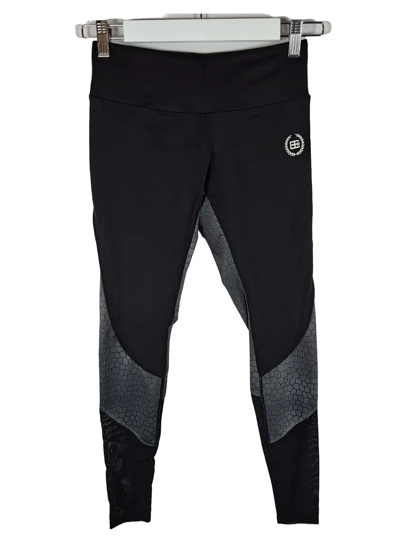 Body Engineers Damen Sport Leggings Schwarz Grau Gr. S Fitness 1