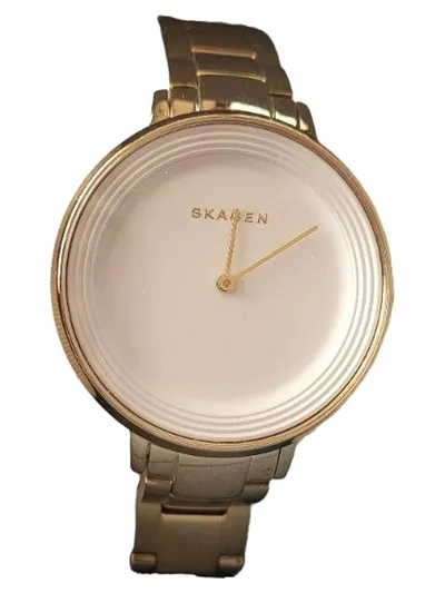 Skagen Damenuhr Gold Minimalistisch Elegant Modern Armbanduhr