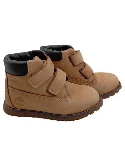Timberland Kinder Stiefel Pokey Pine Gr. 25 Beige Klettverschluss Leder