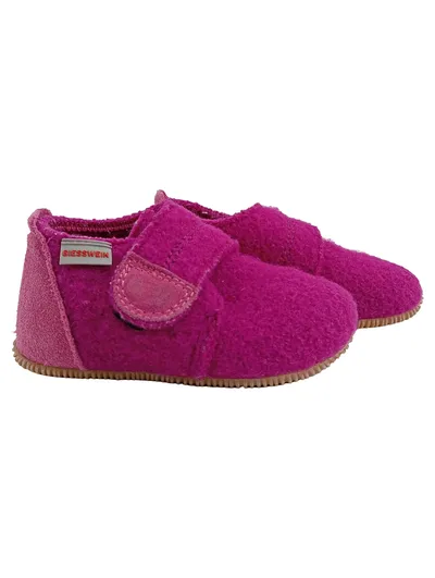Giesswein Hausschuhe Kinder Gr. 22 Pink Filz Klettverschluss Wolle