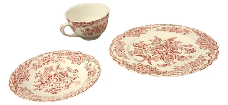Crown Ducal Sammelgedeck Bristol Teller Tasse Schale Blumen Mehrfarbig 1