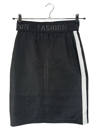 TUZZI Bleistiftrock Damen Gr. 34/XS Schwarz Sportlich mit Streifen