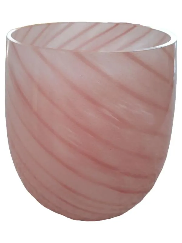 DEPOT Windlicht Rosa Glas Modern Deko ca. 12x13cm 1