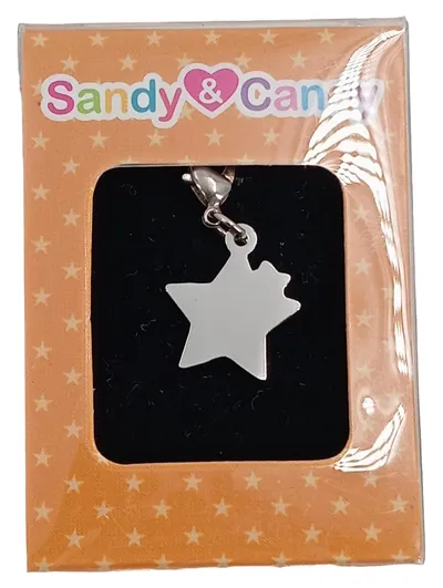 Depesche Sandy & Candy Kettenanhänger Stern blau Smiley 4 cm Charm