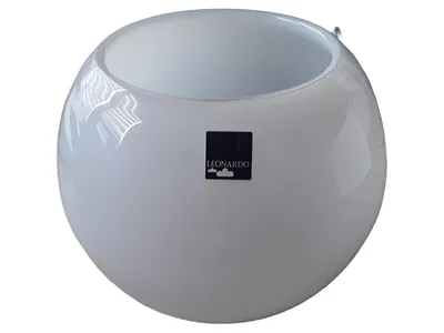 Leonardo Vase Kugelvase Glas weiß 16 cm modern minimalistisch