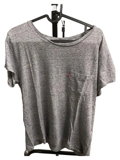 Levis T-Shirt Damen Gr. 40/L Grau Casual Basic Rundhals