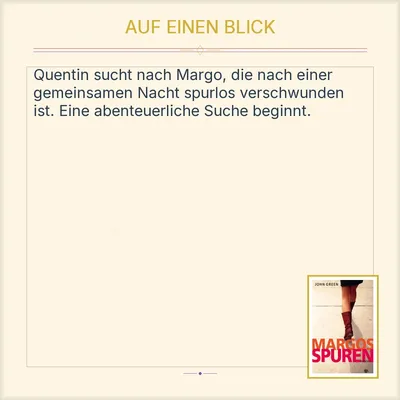 Margos Spuren von John Green Jugendbuch Coming-of-Age Hardcover Deutsch Hanser