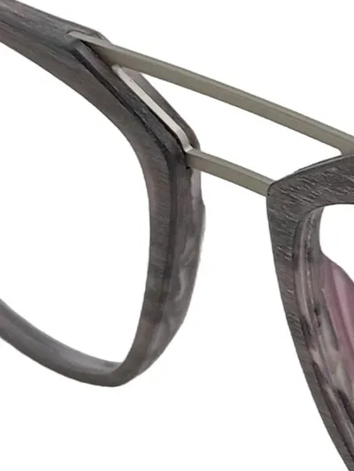 NIKA Eyewear Brille W2080 Unisex Grau Holzoptik Metall 53-18