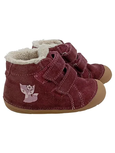 Minini Winterstiefel Schneestiefel Kinder Mädchen Gr 23 Wildleder Gefüttert Rot
