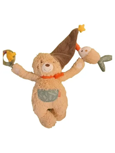 Fehn Baby Spieluhr Bär Stoff Beige Kinder Kuscheltier Musik