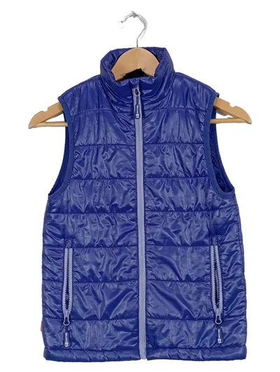 Trollkids Kinder Steppweste Gr. 140 Blau Outdoor Weste ärmellos