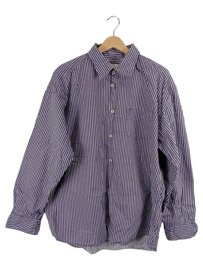 Tom Tailor Business Hemd Herren XXL Lila Gestreift Langarm Baumwolle