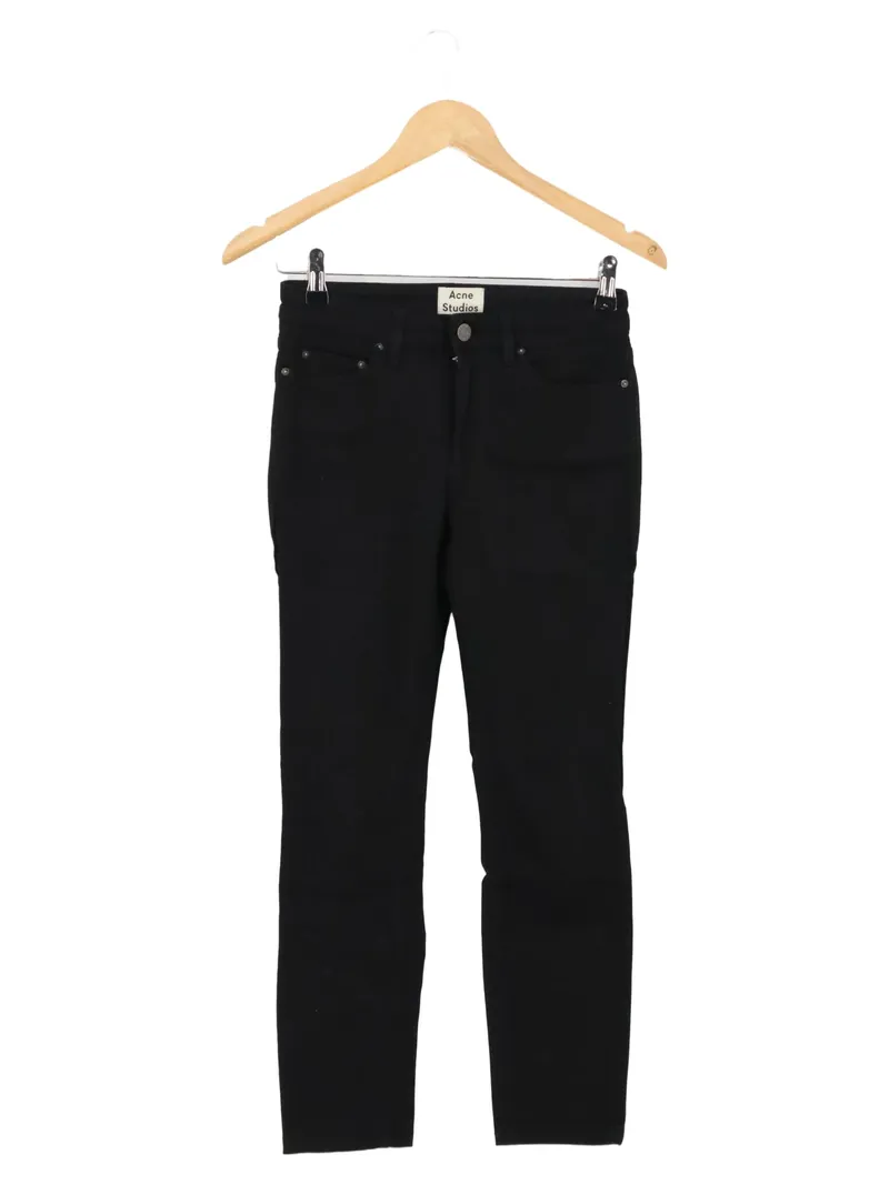 Acne Studios Damen Jeans Straight Leg W26 Schwarz Casual 1