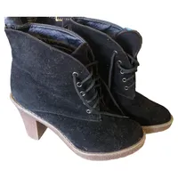 bpc Damen Stiefeletten Schnürstiefeletten Schwarz Gr. 39 Casual 1