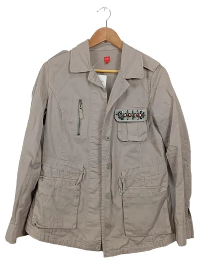 Miss Captain Damen Leichte Jacke Gr. 34/XS Beige Baumwolle Safari