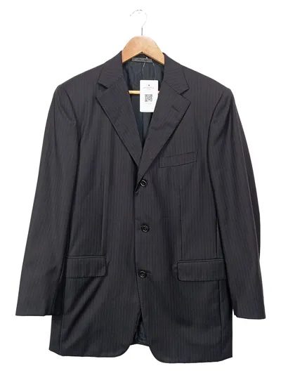 Baldessarini Herren Sakko Gr. 54/XL Grau Nadelstreifen Wolle Business