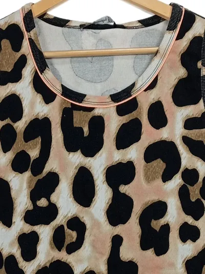 Betty Barclay Damen Top Animal Print Ärmellos L Beige Viskose Gr. 40