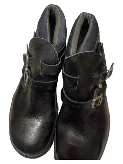 ATLAS Damen Stiefel Leder Schwarz Schnallen Gr. 40 Made in Germany