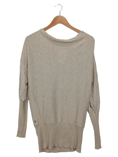 Miss Captain Trend Damen Pullover Gr. 40/L Beige Meliert Glitzer