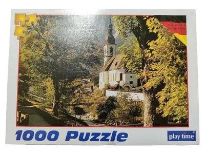 Play Time 1000 Teile Puzzle Kirche Deutschland Landschaft Bayern Alpen