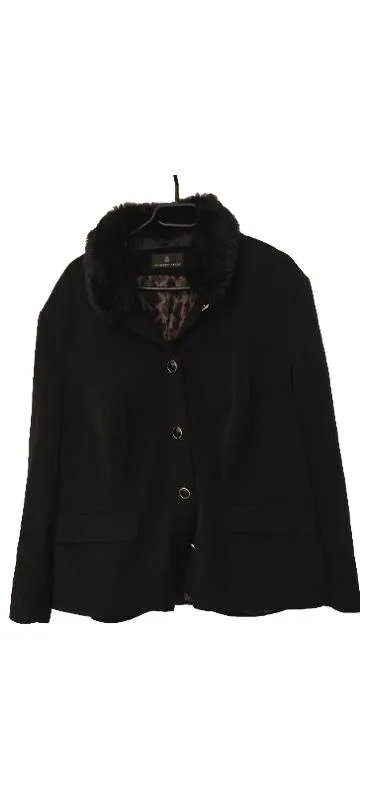 Alfredo Pauly Damen Felljacke Gr. 42 Schwarz Elegant Winter Jacke